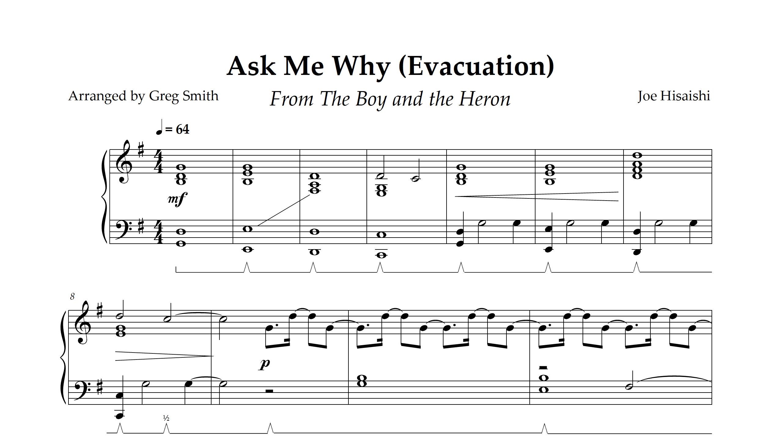 Ask Me Why (Evacuation), from The Boy and the Heron (Joe Hisaishi)